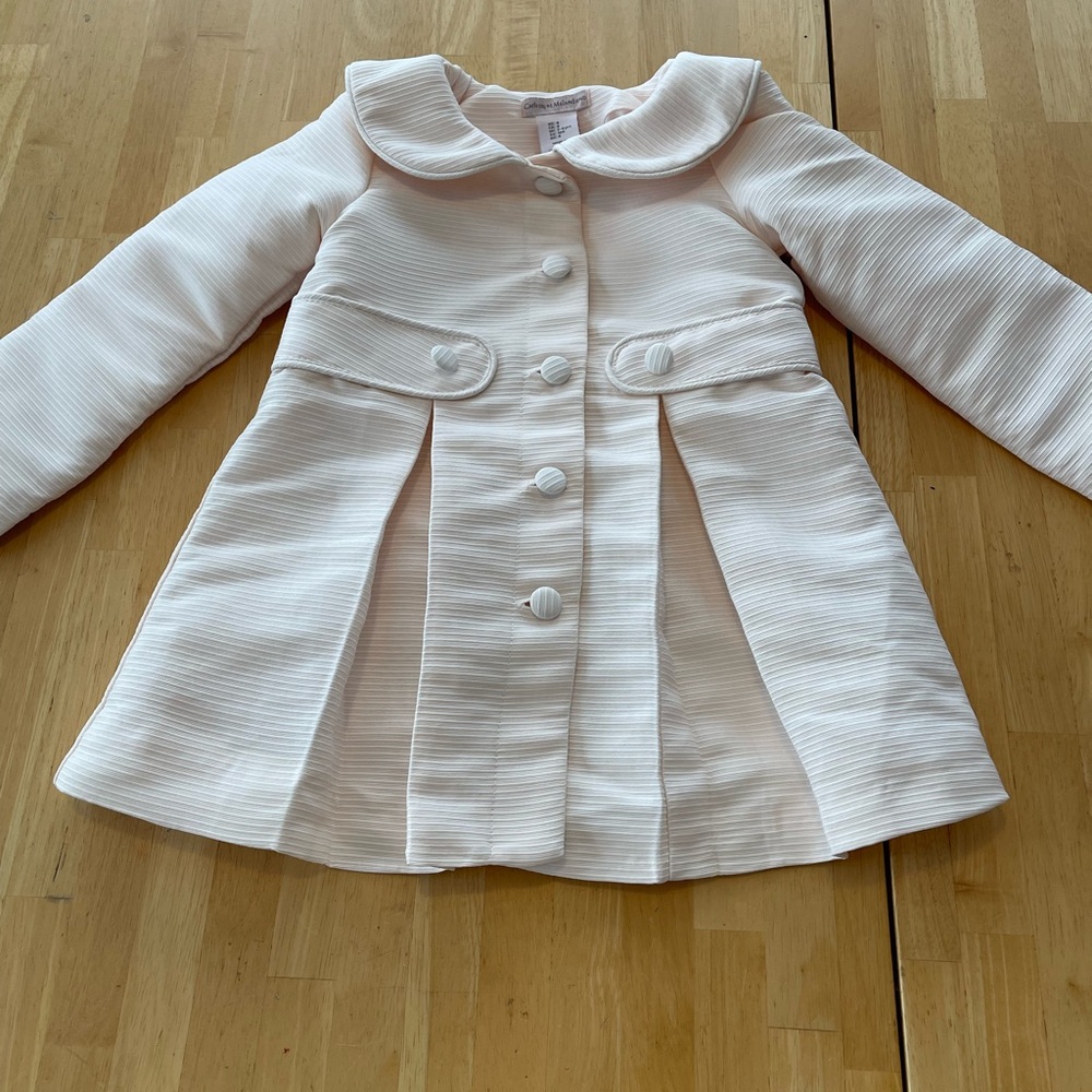 Catherine Malamdrano Pale Pink Baby Girl Spring Easter Coat Jacket 4